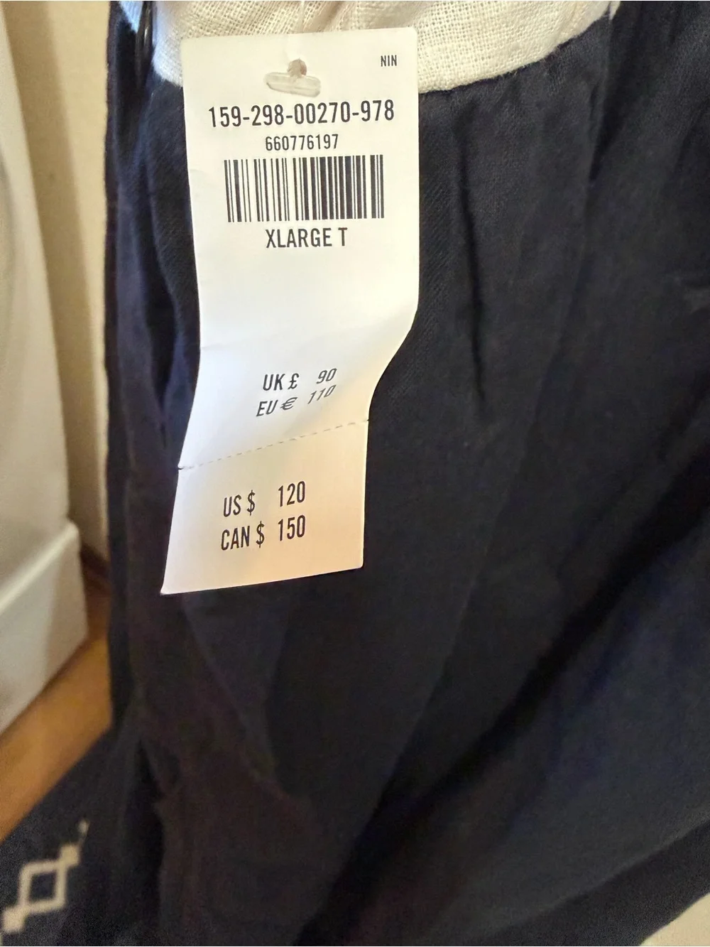 NWT Abercrombie & Fitch Women’s Tie-Back Babydoll Maxi Dress Black & White